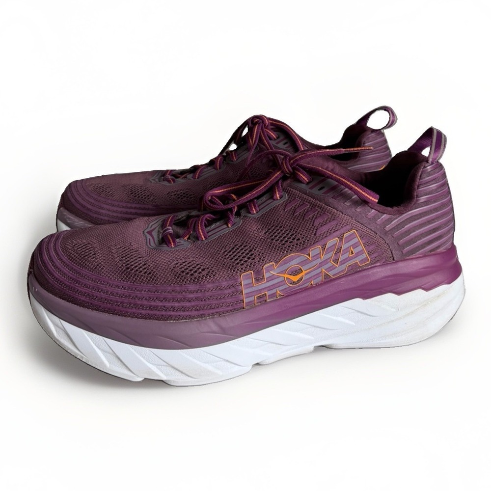 Hoka Bondi 6 Women's 11 Grape Juice Purple Running Shoes 1019270 ADGJ